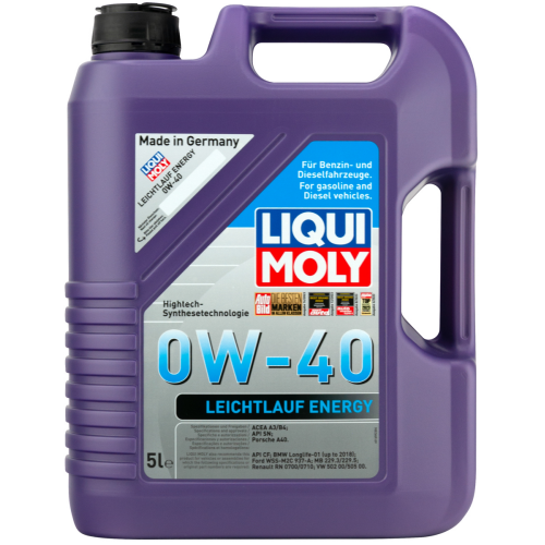 Синтетическое моторное масло Leiсhtlauf Energy 0W-40 - 5 л